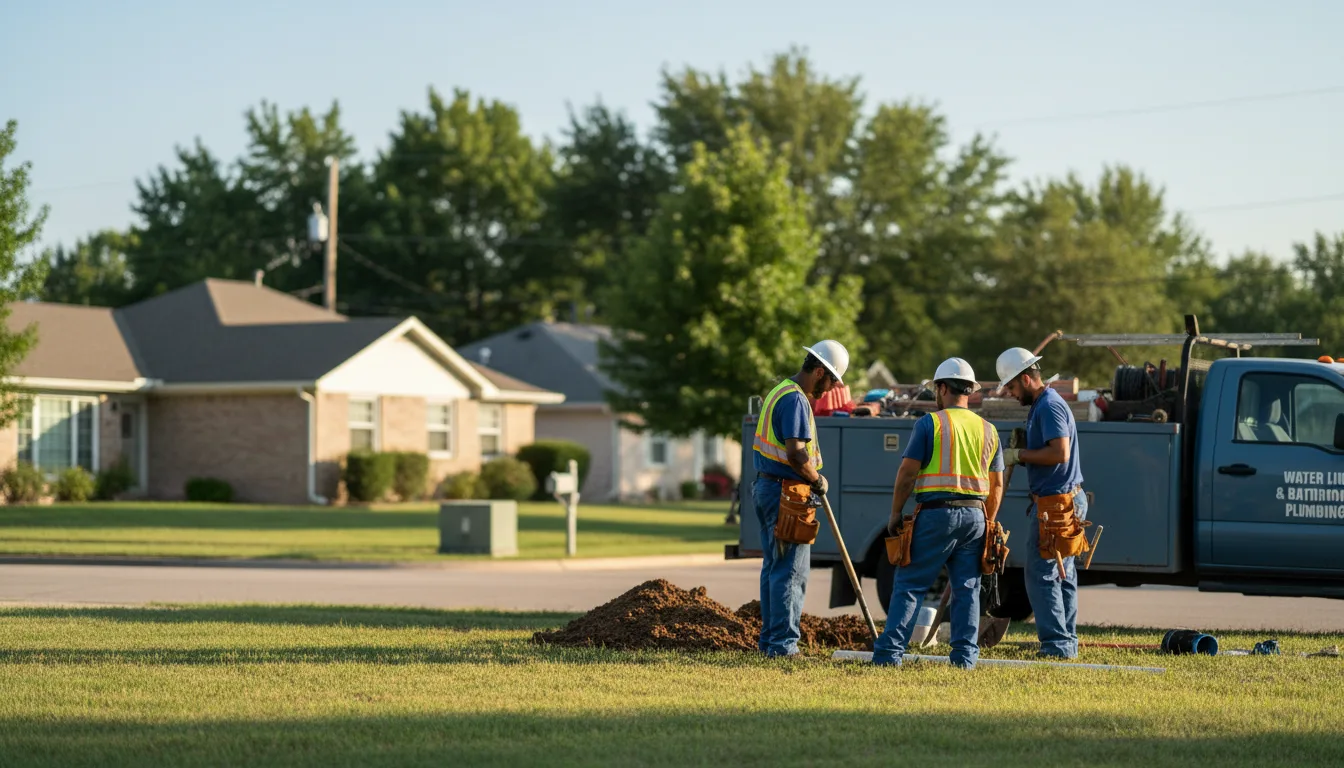 Residential water line and bathroom plumbing service in Holbrook, AZ